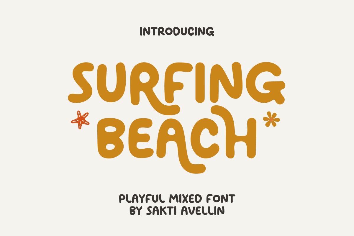 フォント Surfing Beach