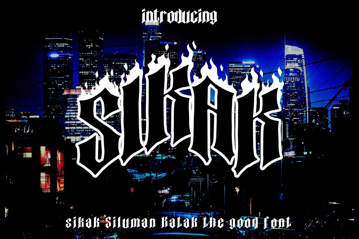 フォント Sikak Siluman Katak