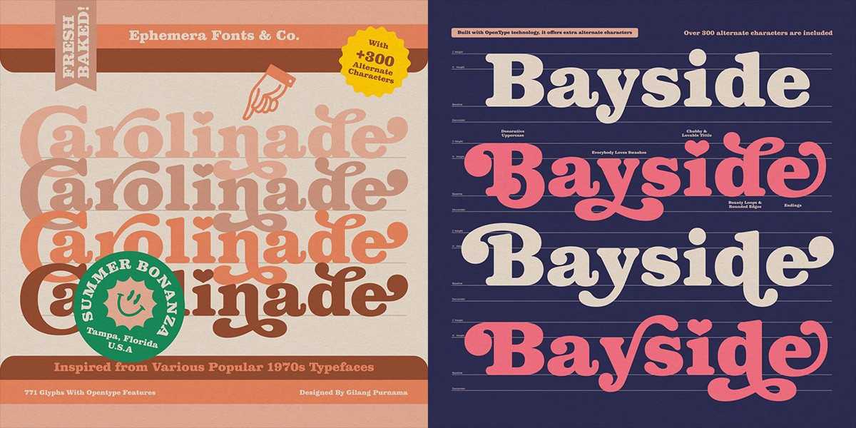 フォント Carolinade