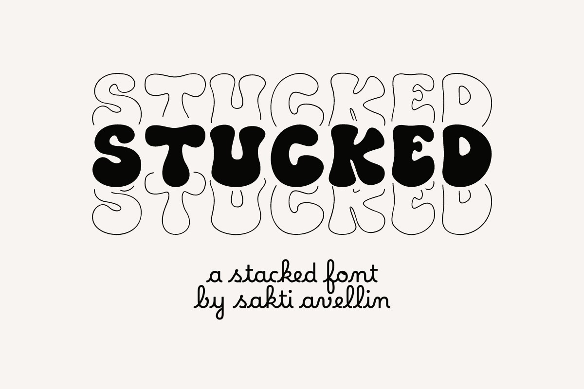 フォント Stucked