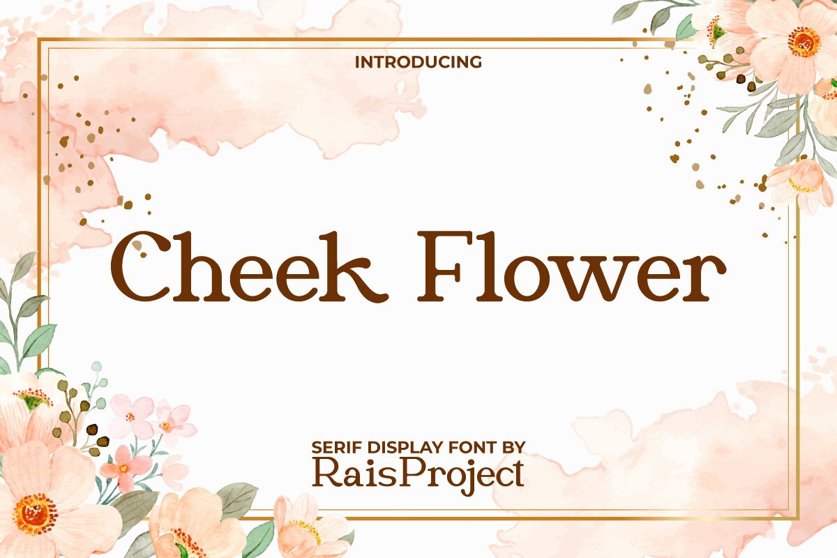 フォント Cheek Flower