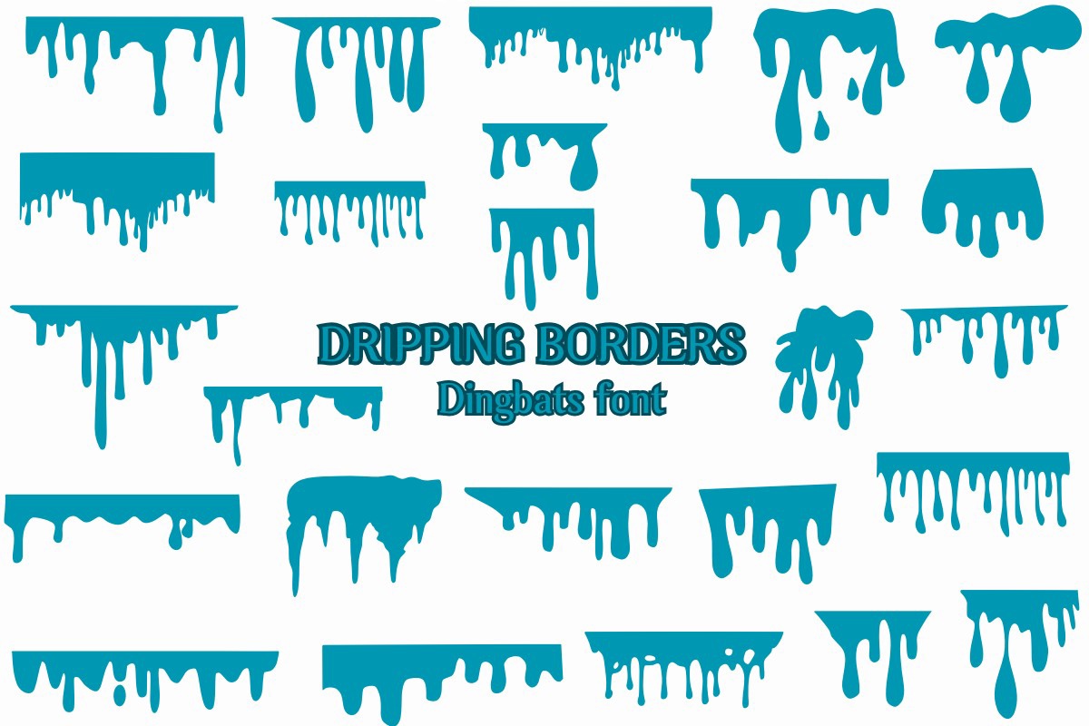 フォント Dripping Borders