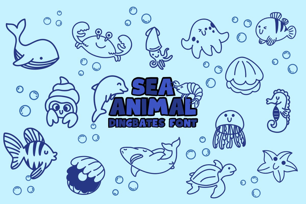フォント Sea Animal