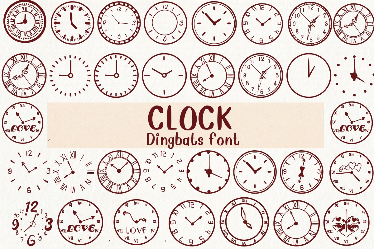 フォント Clock