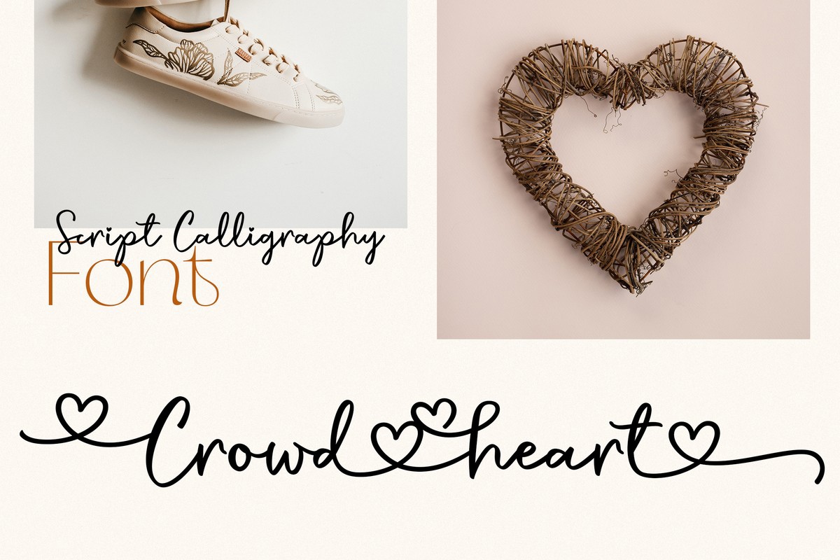 フォント Crowd Heart Script