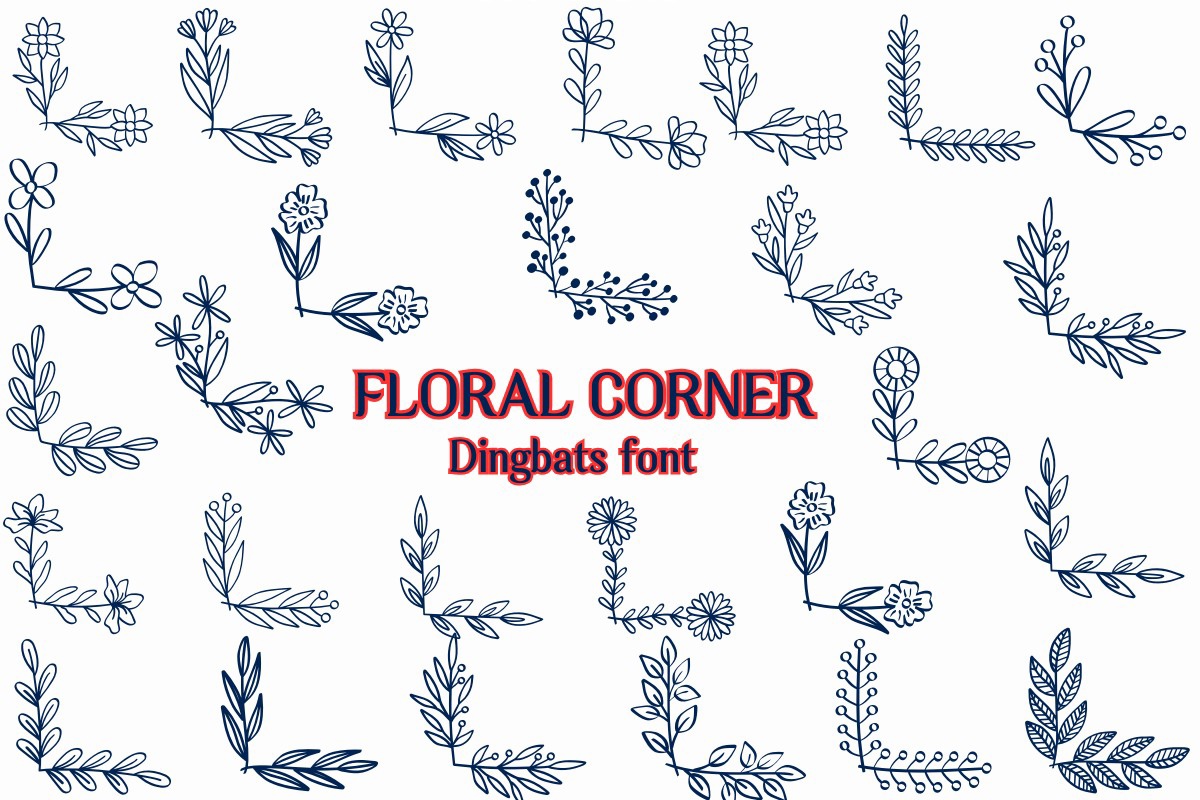 フォント Floral Corner
