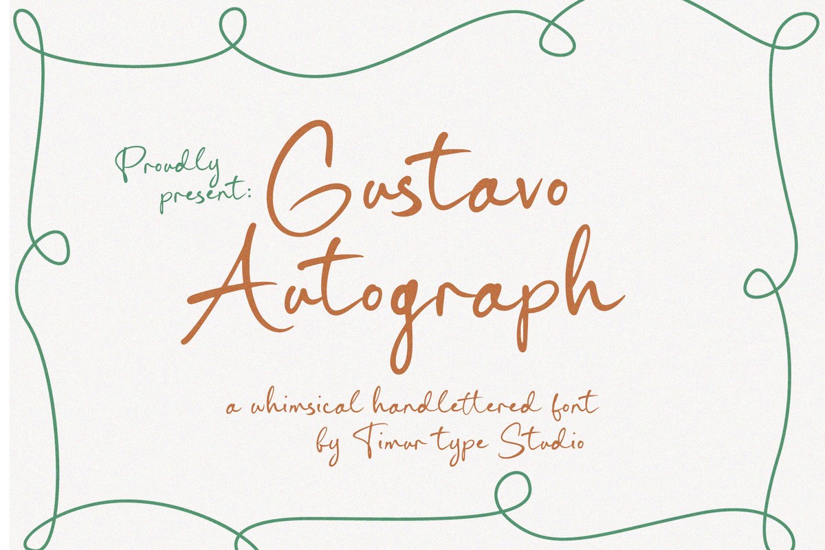 フォント Gustavo Autograph