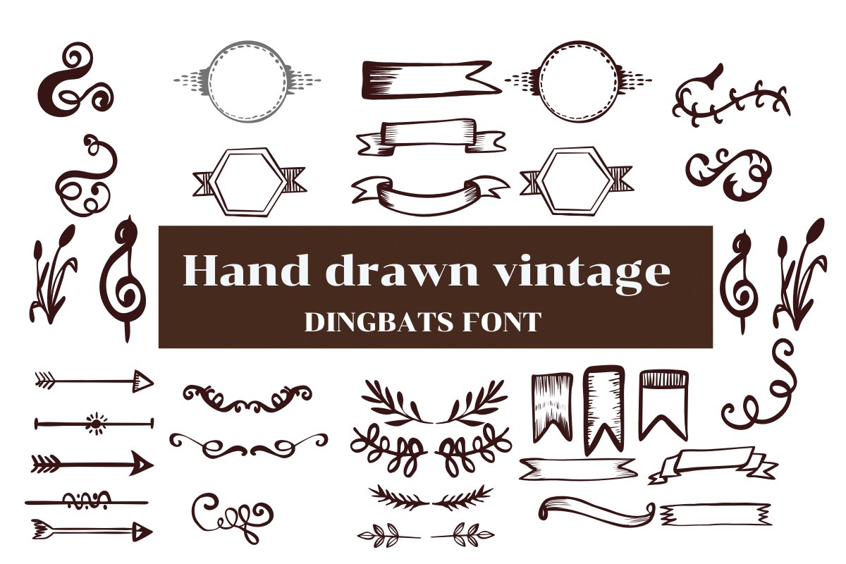 フォント Hand Drawn Vintage