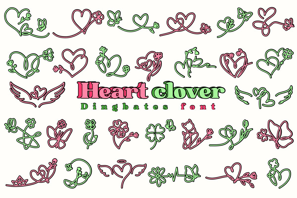 フォント Heart Clover