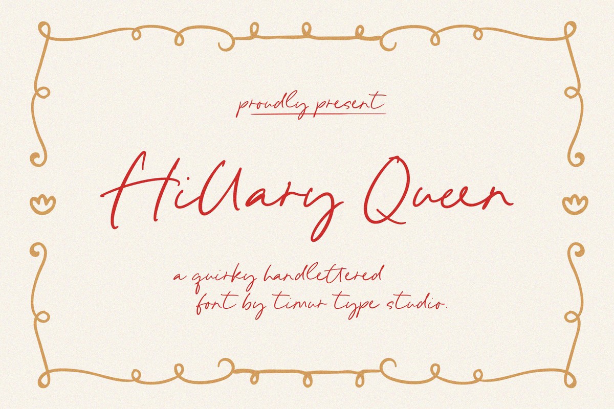 フォント Hillary Queen 