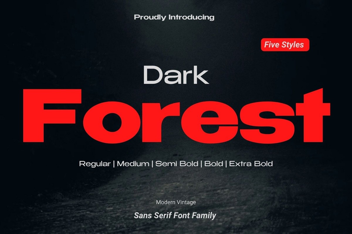 フォント Dark Forest