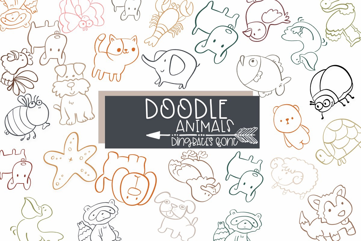 フォント Doodle Animals