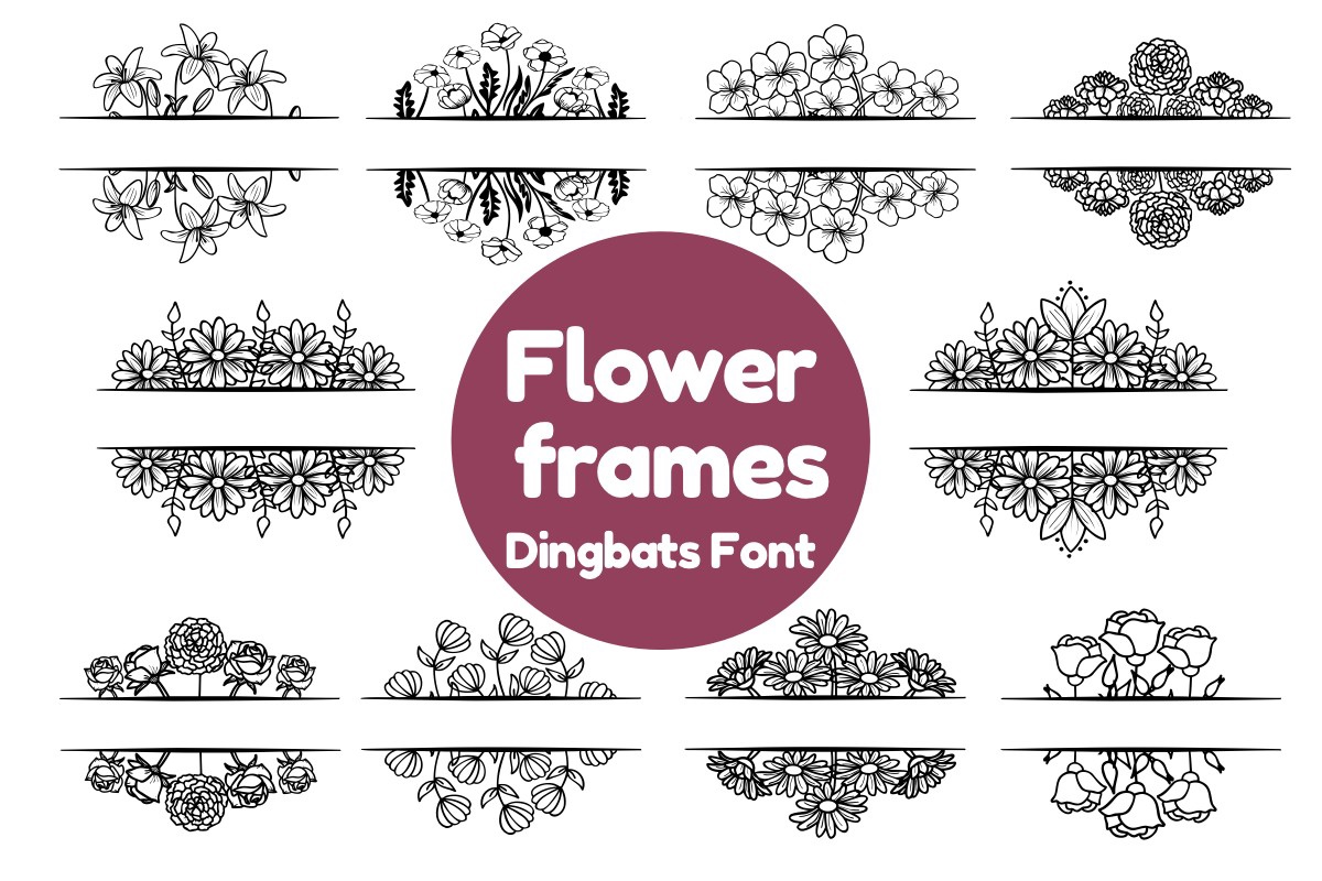 フォント Flower Frames