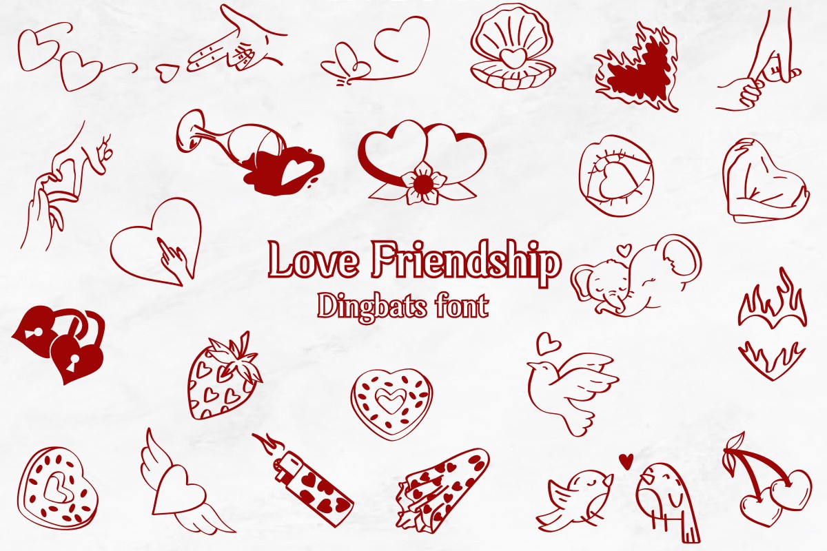 フォント Love Friendship