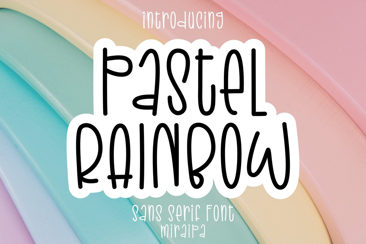 フォント Pastel Rainbow