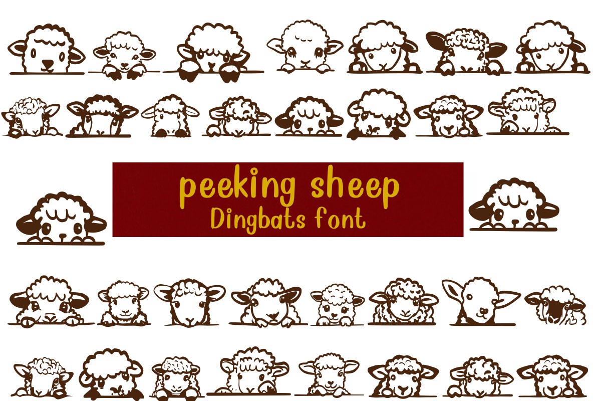 フォント Peeking Sheep