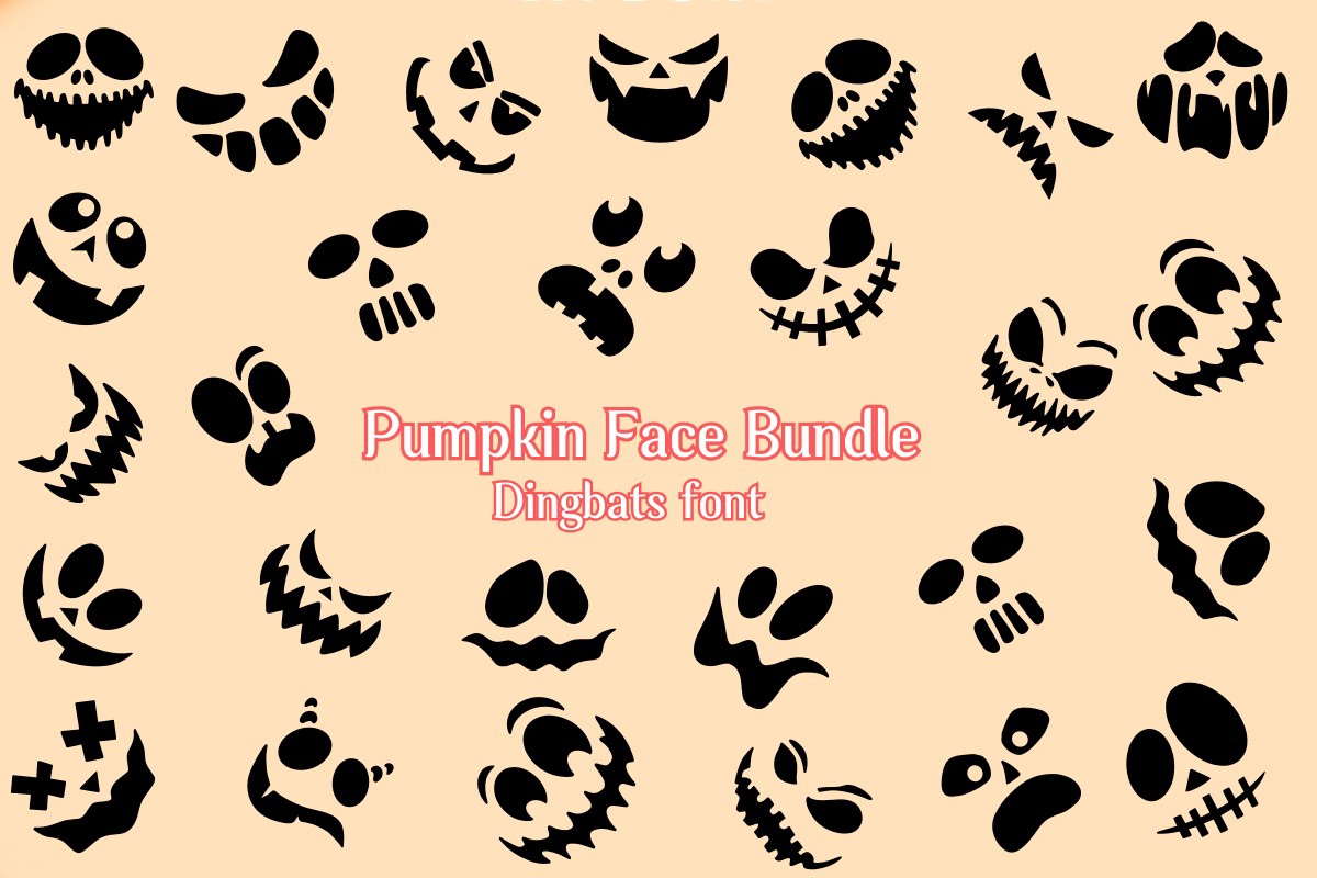 フォント Pumpkin Face Bundle