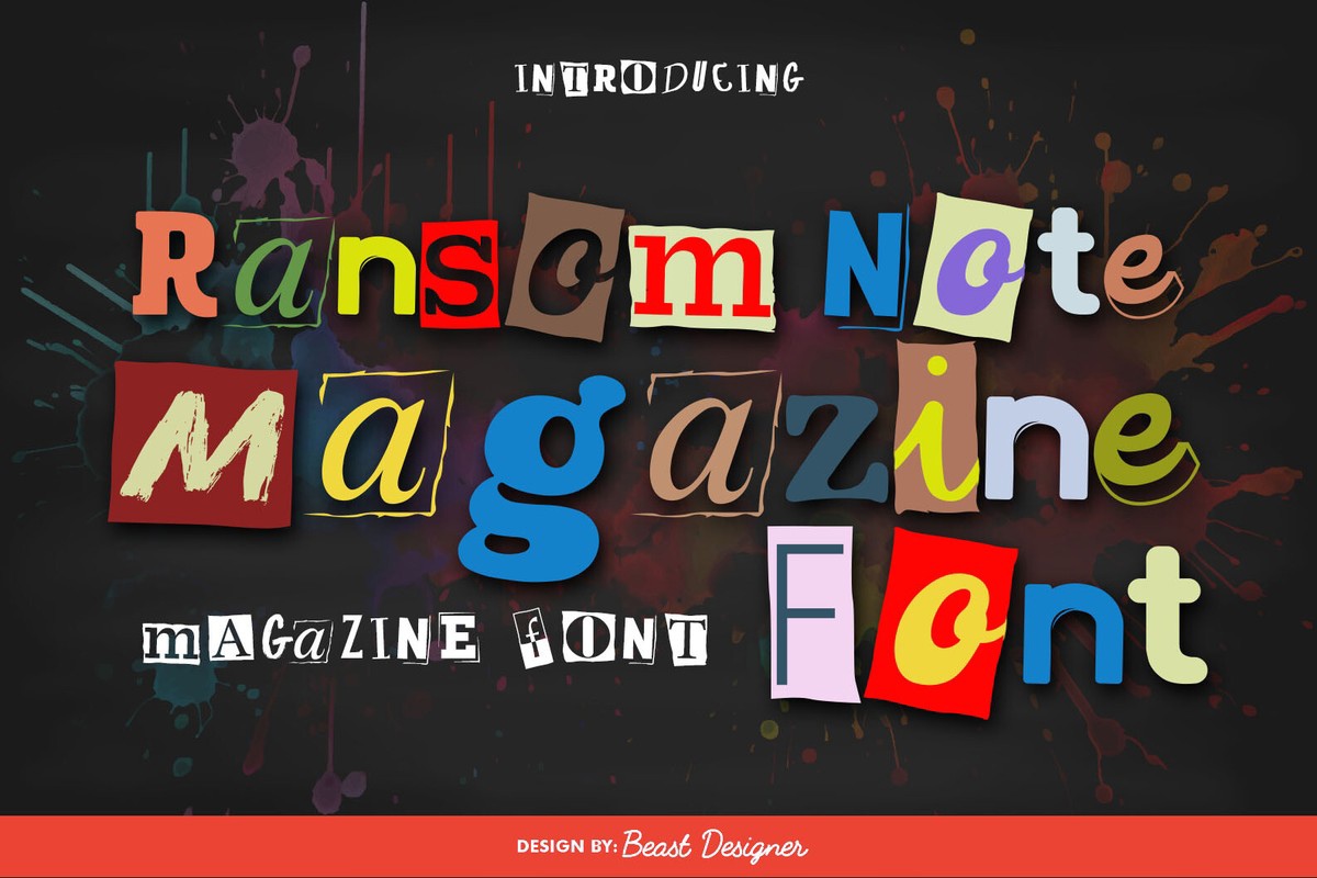 フォント Ransom Note Magazine