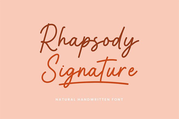 フォント Rhapsody Signature