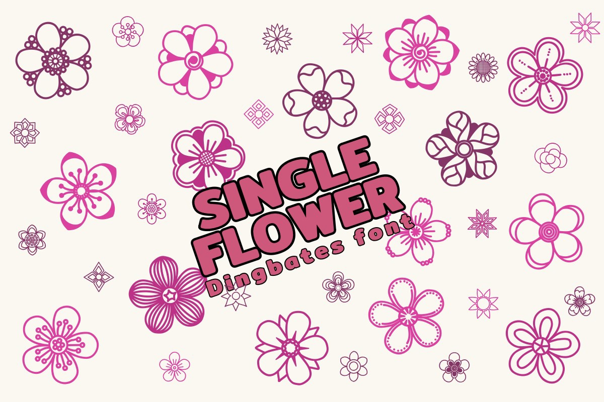 フォント Single Flower