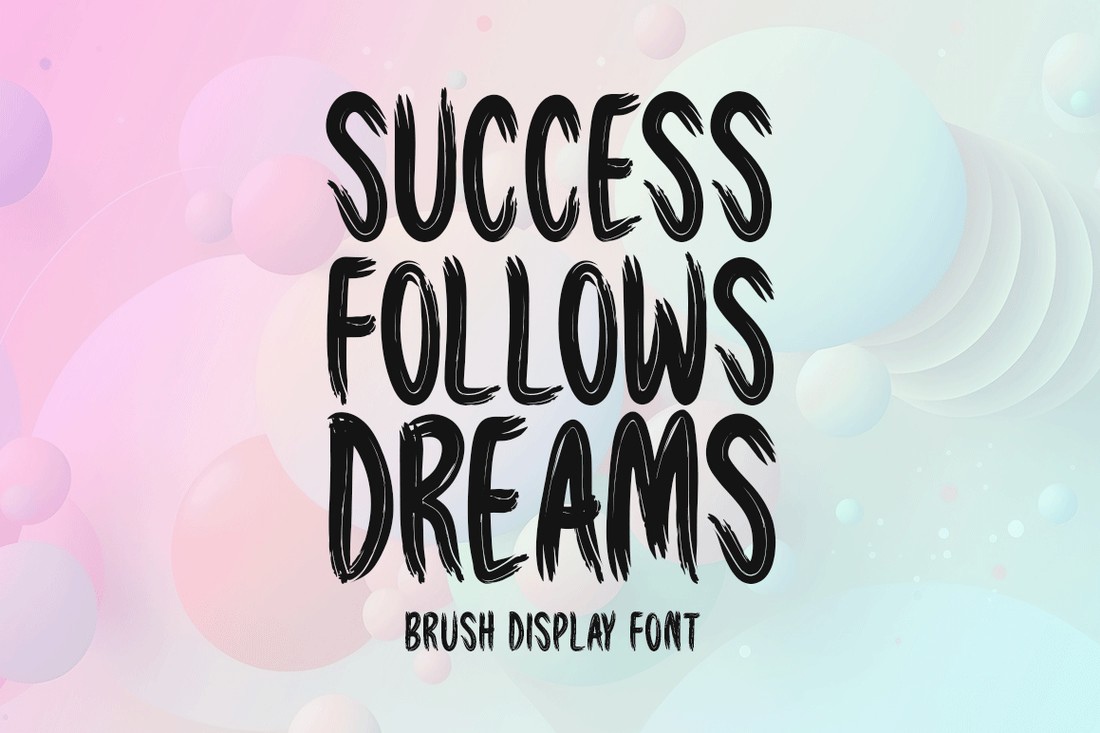 フォント Success Follows Dreams