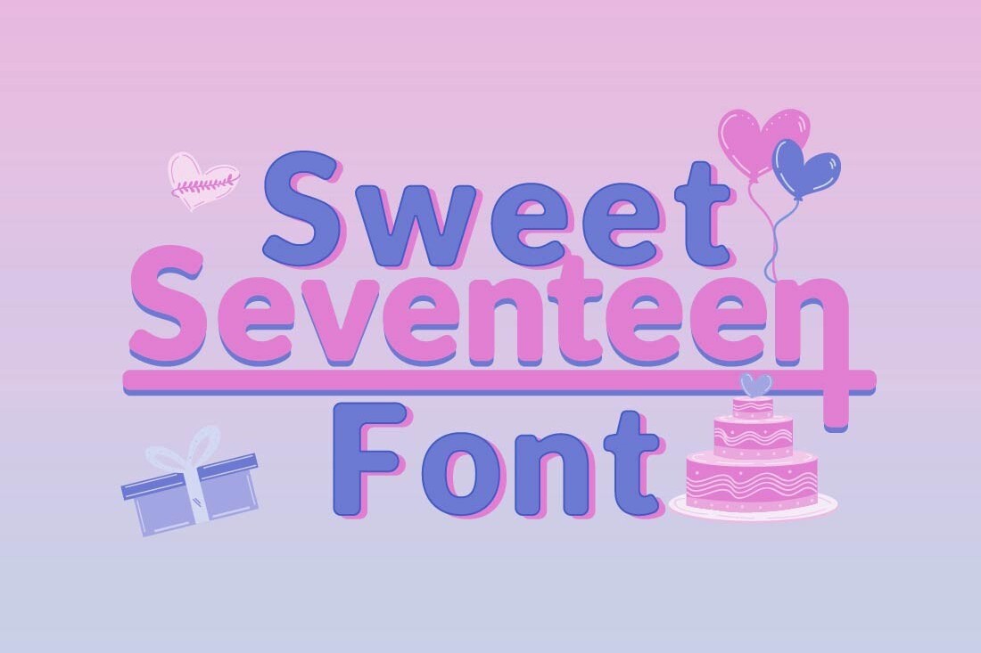 フォント Sweet Seventeen