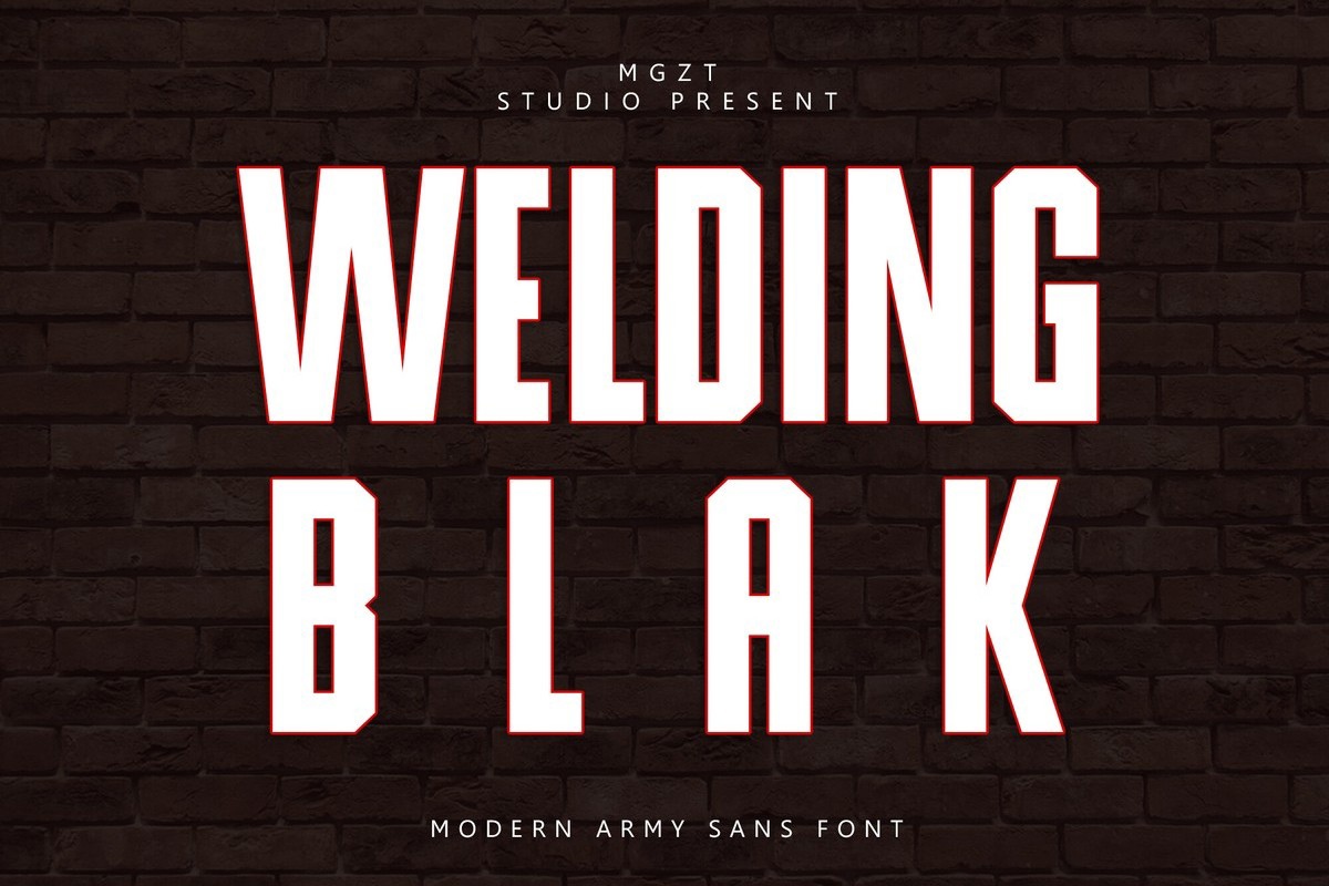 フォント Welding Blak