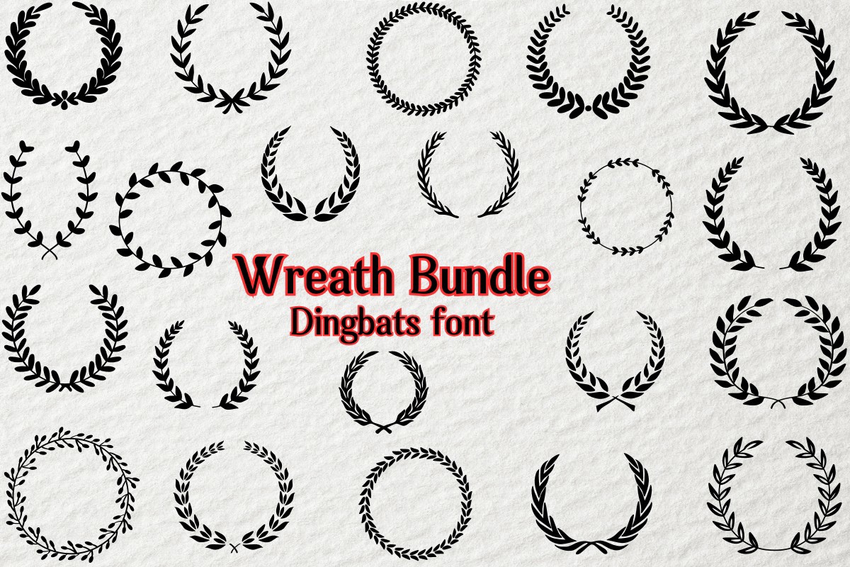 フォント Wreath Bundle