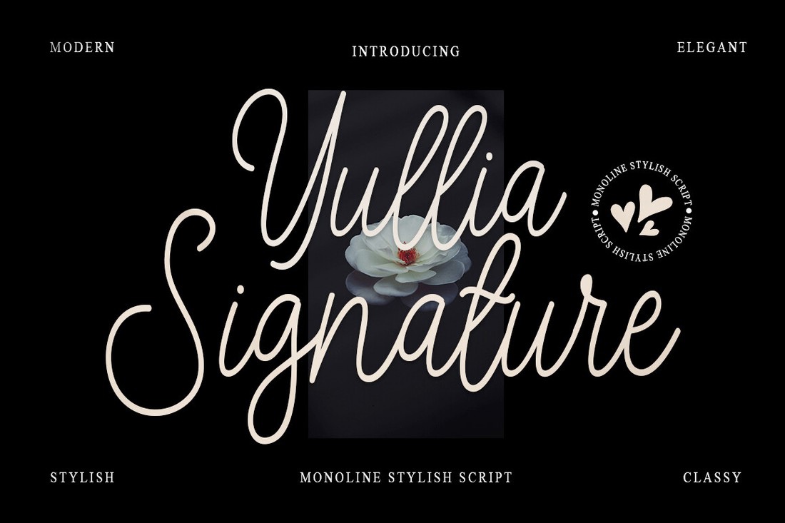フォント Yullia Signature 