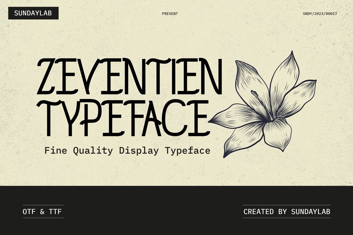 フォント Zeventien