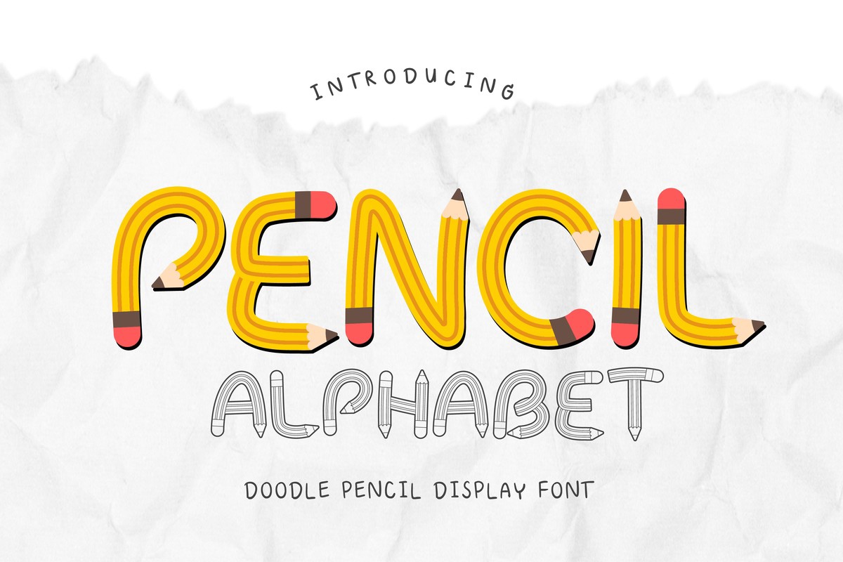 フォント Pencil Alphabet