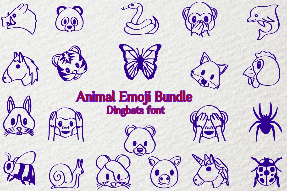 フォント Animal Emoji Bundle
