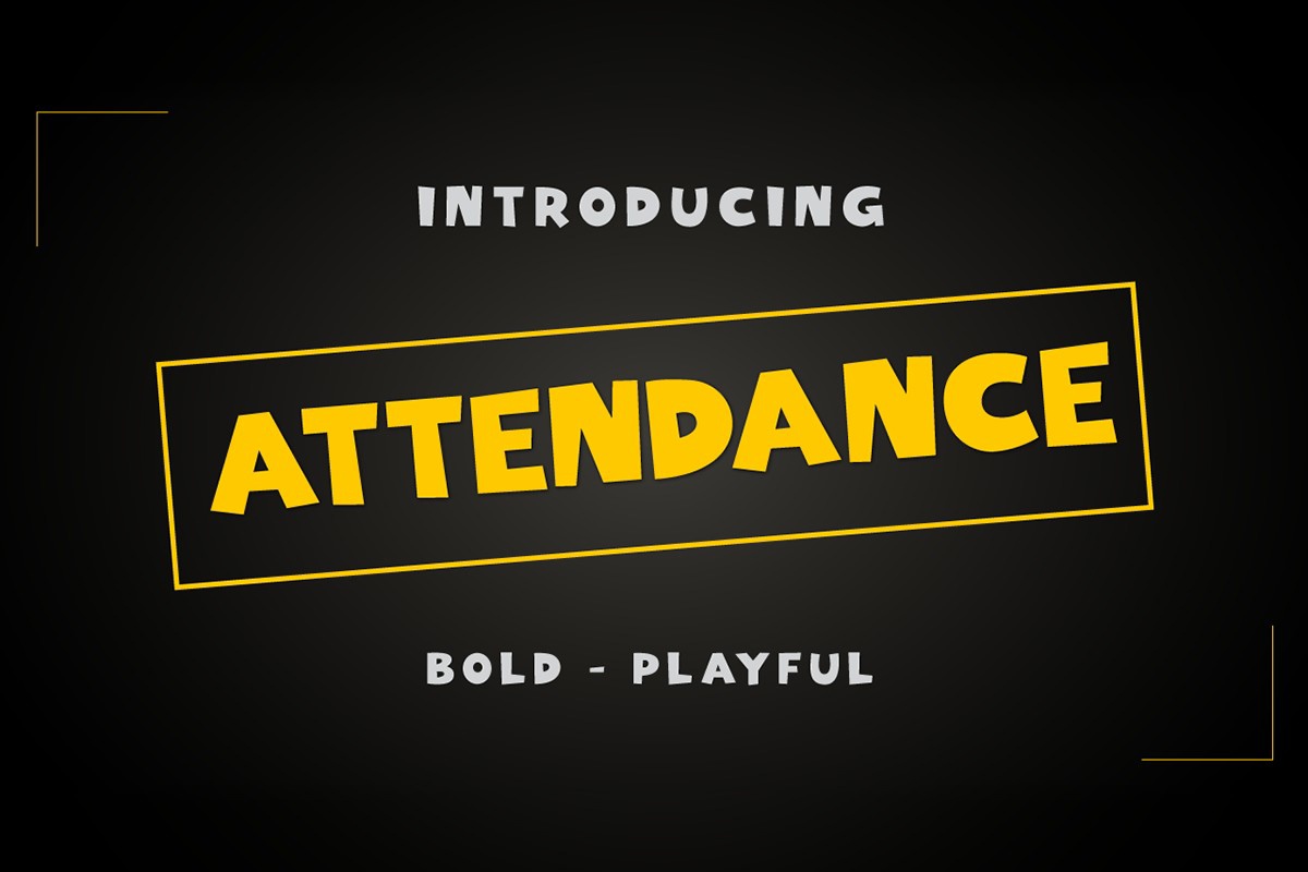 フォント Attendance