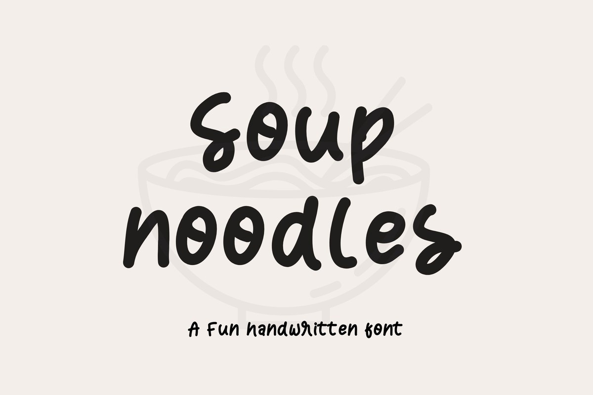フォント Soup Noodles