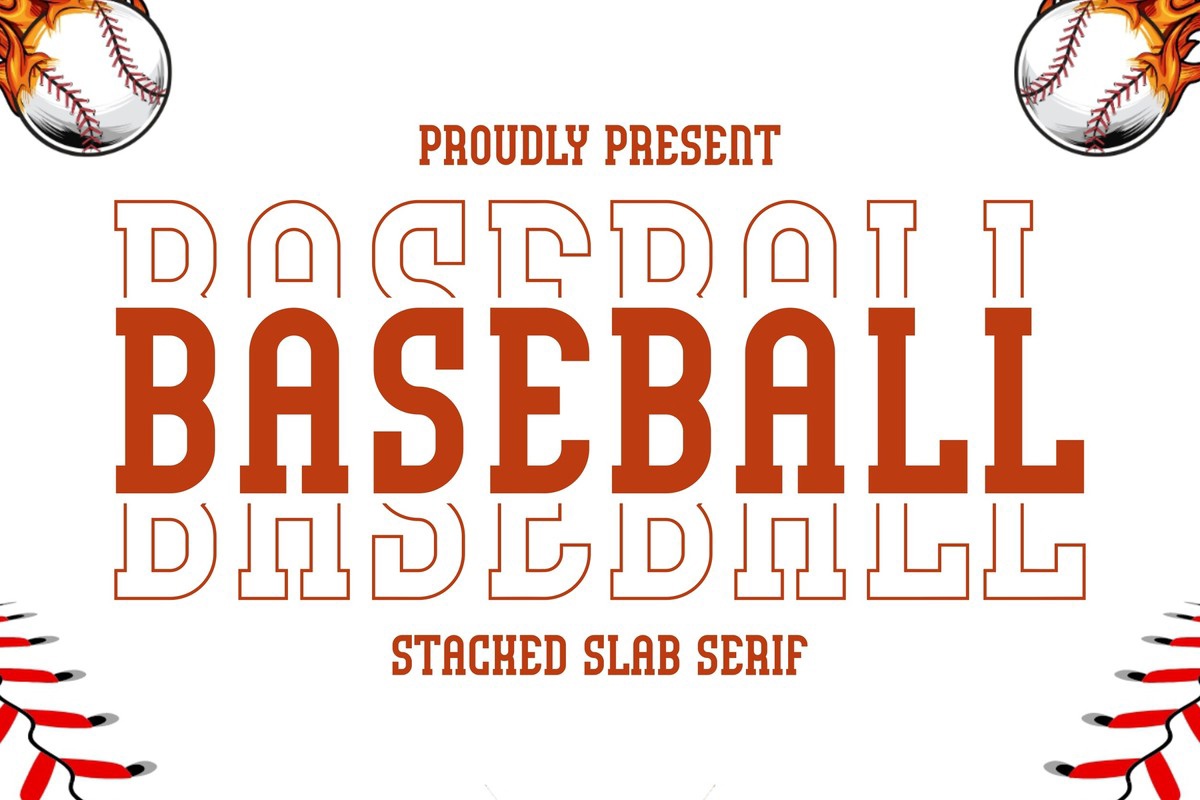 フォント Baseball Stacked