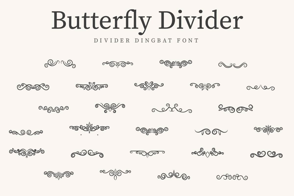 フォント Butterfly Divider