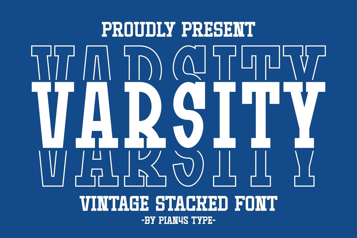 フォント Varsity Stacked