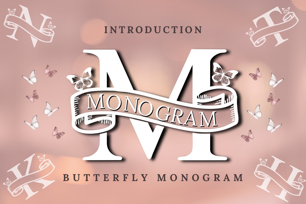 フォント Butterfly Monogram
