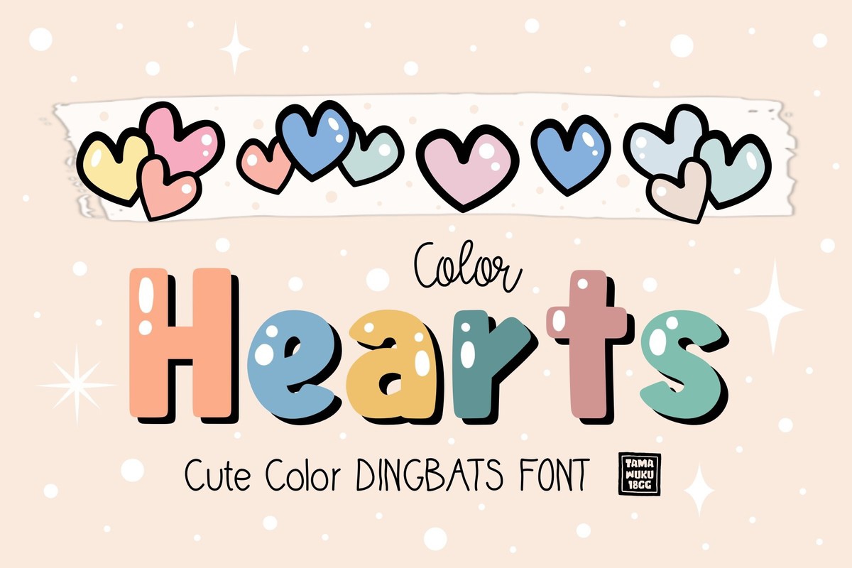 フォント Color Hearts