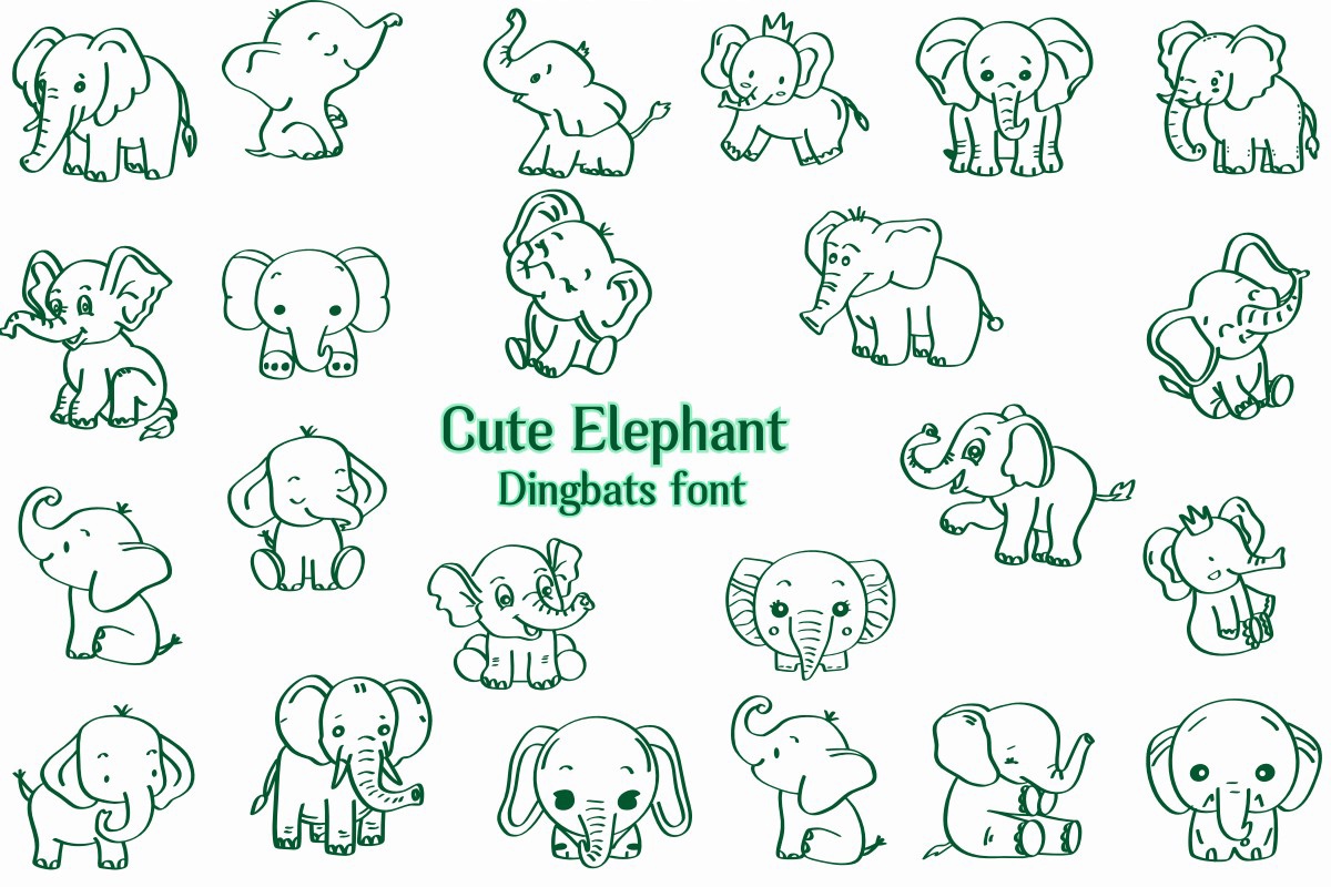 フォント Cute Elephant