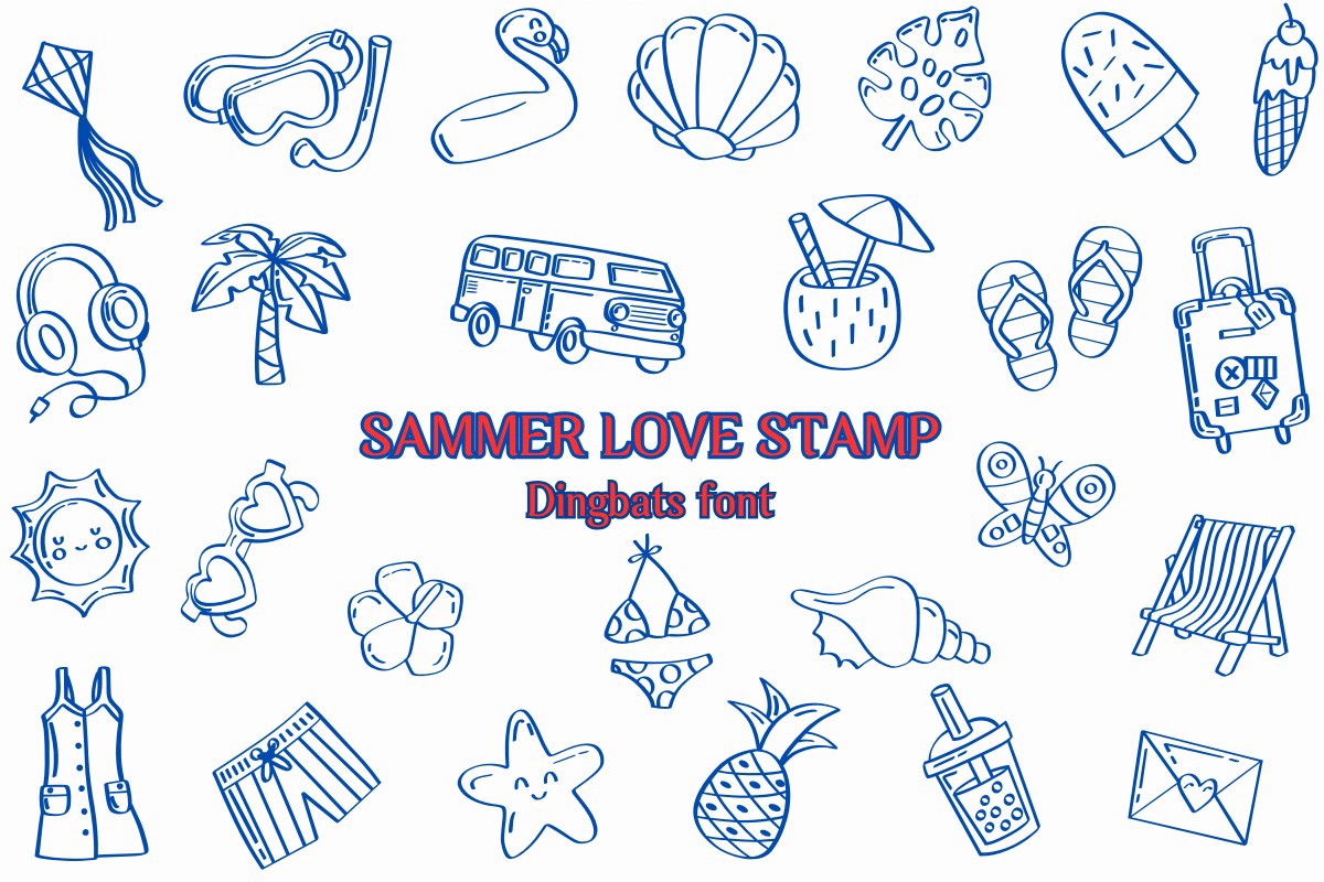 フォント Sammer Love Stamp