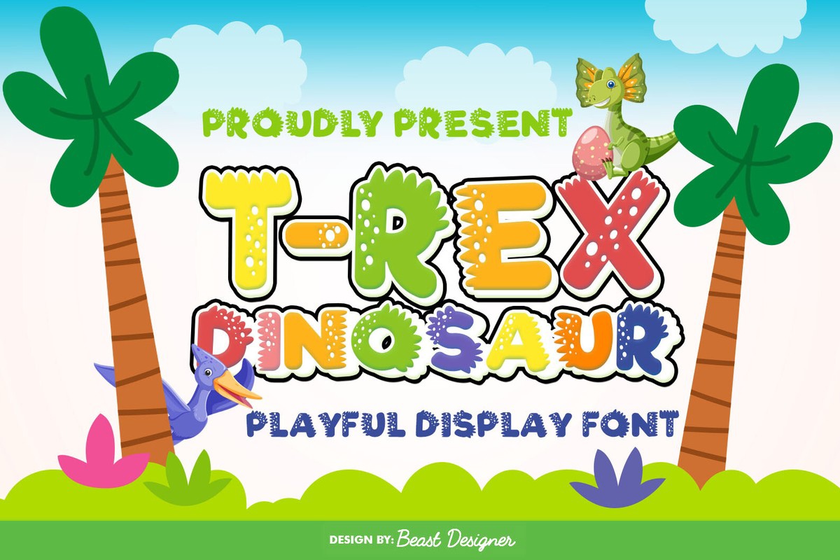 フォント T-Rex Dinosaur