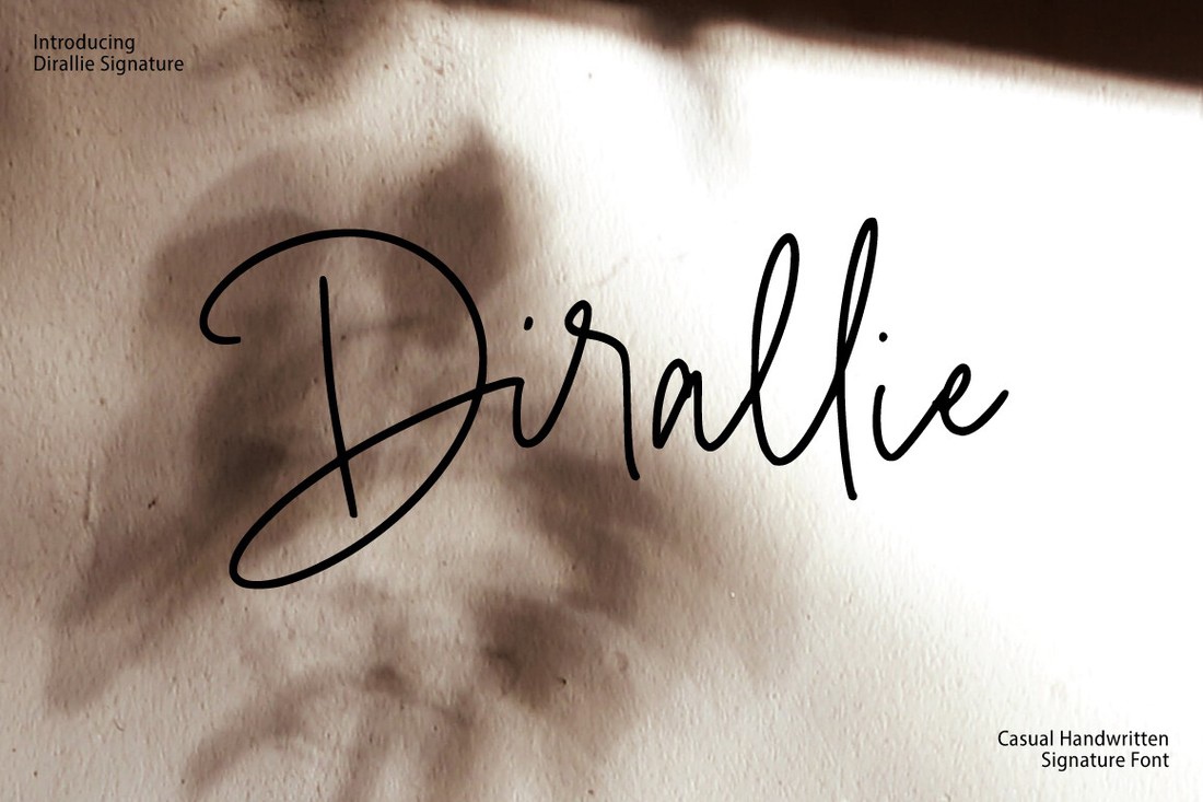 フォント Dirallie Signature