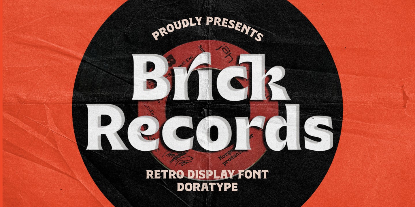 フォント Brick Records