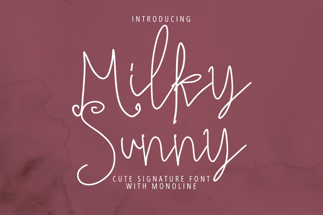 フォント Milky Sunny Signature