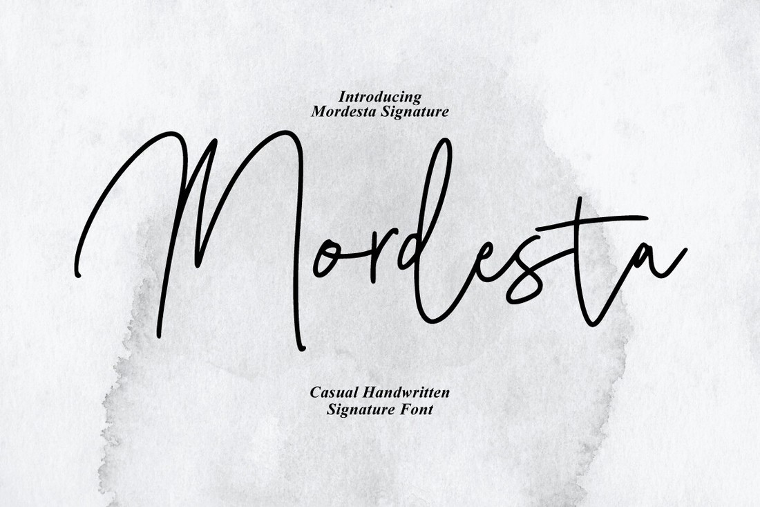 フォント Mordesta Signature
