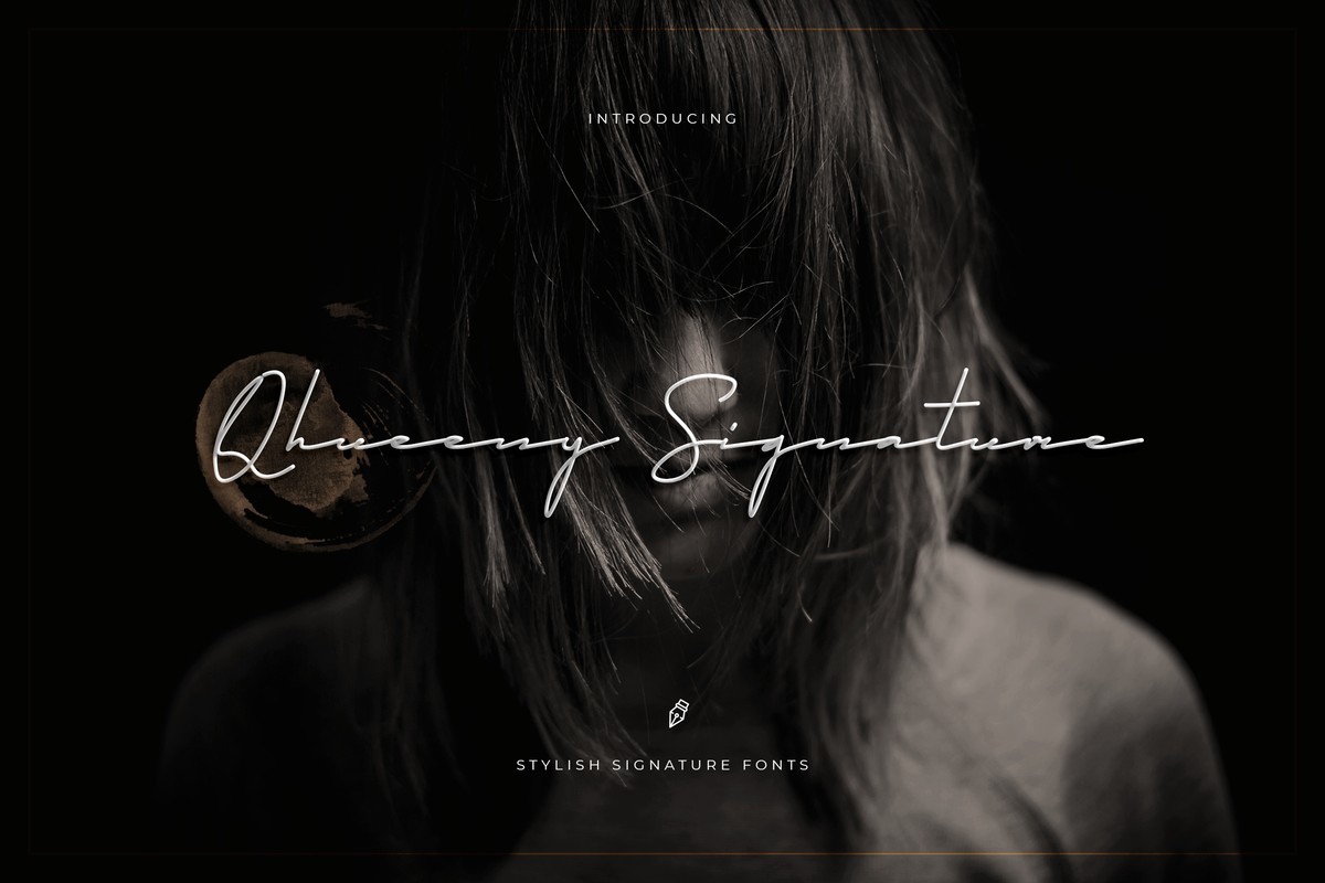 フォント Qhueeny Signature