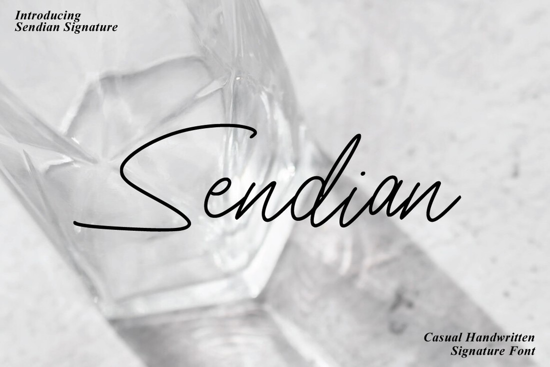 フォント Sendian Signature