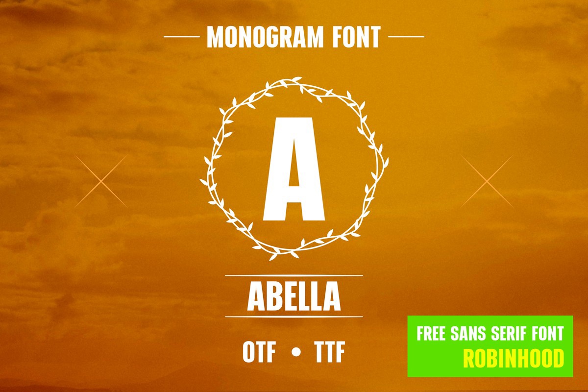 フォント Wreath Monogram