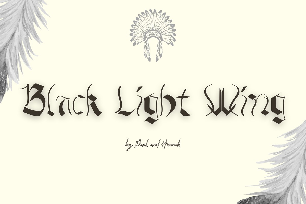フォント Black Light Wing